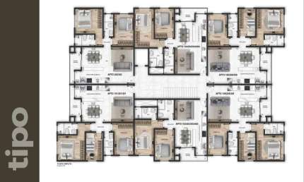 Apartamento com 3 quartos à venda na Rua Manágua, 309, Centro, Pinhais, 73 m2 por R$ 448.000