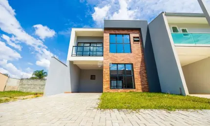 Casa em condomínio fechado com 3 quartos à venda na Rua Francisco Alves Ferreira, 640, Vila Glória, Campo Largo, 127 m2 por R$ 550.000