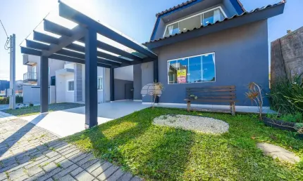 Casa em condomínio fechado com 3 quartos à venda na rua francisco alves ferreira, 640, vila glória, campo largo, 127 m2 por r$ 460.000