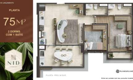 Apartamento com 2 dormitórios à venda, 75 m² por R$ 820.000,00 - Tamboré - Barueri/SP