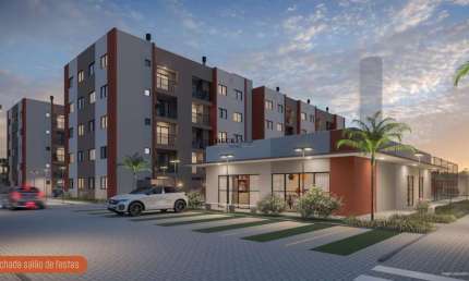 Apartamento na planta no Atuba com 45m², 2 quartos e 1 vaga - Atuba - Curitiba - PR