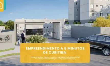Residencial LouisVille - Lançamento Minha Casa Minha Vida - Apartamento com 2 dormitórios, opções garden e sacada com churrasqueira a 8 minutos de Curitiba