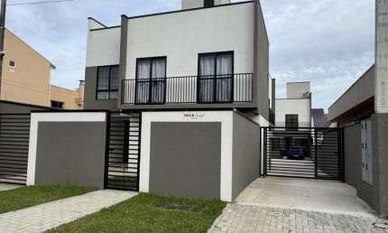 Casa nova em condomínio no Bairro Xaxim com 157m², 3 dormitórios ( sendo uma suíte com sacada ) e 1 vaga de garagem, Xaxim, Curitiba - PR