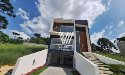 Sobrado | reserva bonvini | 3 suítes | 4 a 6 vagas | 350 m² priv | santa cândida - curitiba/pr
