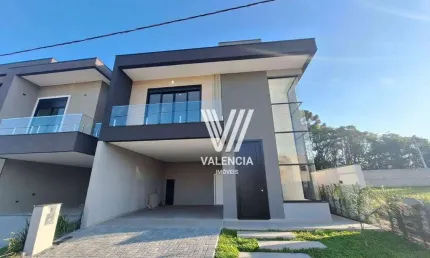 Sobrado em condominio | 3 suites | 6 vagas | 260m² | aviação - curitiba/pr