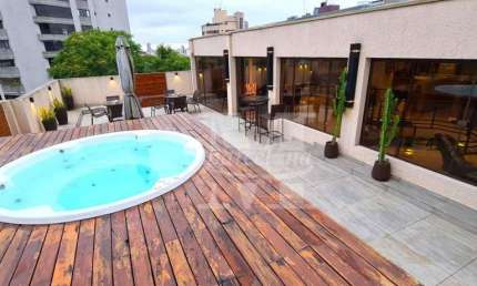 COBERTURA EDIFÍCIO DON GIÁCOMO MOBILIADA MARAVILHOSA 4 DORMS, 3 SUÍTES, AMPLO ESCRITÓRIO, DECK COM SPA , ESPAÇO GOURMET. 3 VAGAS.