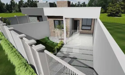CASA COM 02 DORMITÓRIOS, NOVA. ÓTIMA LOCALIZAÇÃO EM PINHAIS