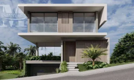 Casa em construção com 361 m² area util. condominio green village. elevador, 4 suites