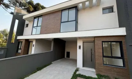 Casa duplex nova em condomínio fechado. próximo à pedreira paulo leminski, parque são lourenço, colégio marista, parque tanguá