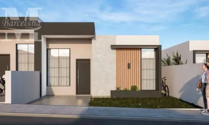 Casa térrea em construção no Condomínio Venezian na Fazenda Rio Grande