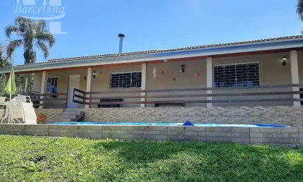 Tijucas do sul campo alto chácara com casa 04 quartos piscina.