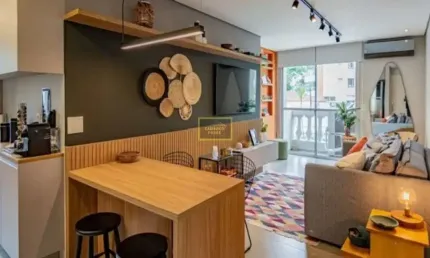Apartamento com um dormitório e vaga de garagem para venda em Indianópolis