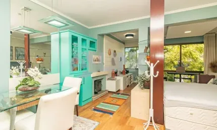 Apartamento mobiliado de 1 quarto com 1 vaga à venda no bairro petrópolis em porto alegre