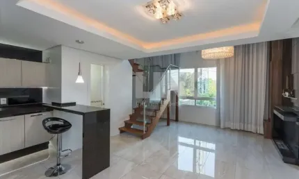 Cobertura de 1 quarto totalmente mobiliada com 2 vagas à venda no bairro Passo da Areia em Porto Alegre
