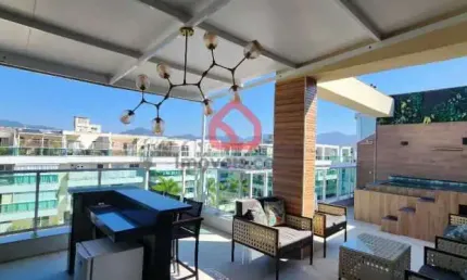 Cobertura com 3 quartos à venda na rua escritor elie wiesel, 315, recreio dos bandeirantes, rio de janeiro, 145 m2 por r$ 1.500.000