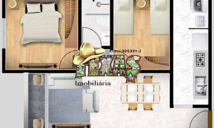 Apartamento com 2 quartos à venda no Conjunto Habitacional Ana Paula, Mogi das Cruzes 