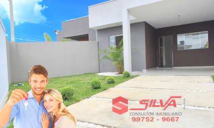 Casa  c/75m² - 02 Quartos - Garagem Coberta  - Quinta c/ Churrasqueira -  Pinhais - Pr