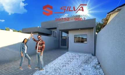 Casa  c/ 70m² - 03 Quartos  - com Quintal -  Churrasqueira - Alto Tarumã - Pinhais - PR