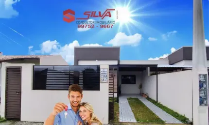 Casa  c/ Mobília c/70m² c/ 03 Qtos sendo  01 Suíte - Coberturas de Vidro na Garagem e Espaço Gourmet - Quintal - Ipê - São José dos Pinhais.