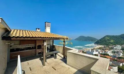 Cobertura com 3 dormitórios à venda, 318 m² por r$ 2.500.000,00 - tombo - guarujá/sp