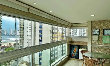 Vista mar - apartamento na praia 3 suíte varanda gourmet piscina churrasqueira pitangueiras guarujá.
