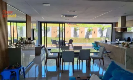 Residência de alto padrão em condomínio Alphaville, zona sul de Ribeirão Preto-SP, 3 suítes, 305m², 4 vagas - Quer Imóvel.