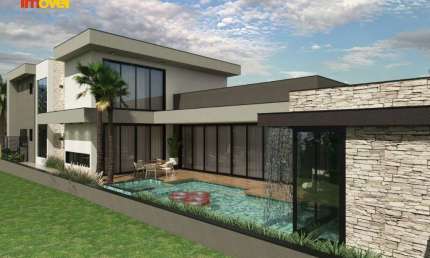 Luxuosa Casa em Condomínio à Venda em Ribeirão Preto-SP, Bairro Condomínio Guaporé: 4 Quartos, 4 Suítes, 3 Salas, 460m².