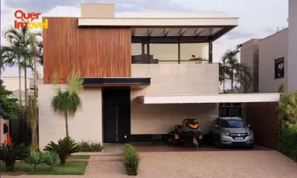 Espetacular casa em condomínio à venda em Ribeirão Preto-SP  Jardim Olhos D Água I  4 quartos, 4 suítes, 2 salas, 5 banheiros, 4 vagas, 390m².