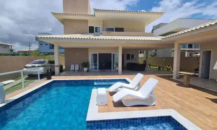 Casa em condomínio para venda em camaçari, barra do jacuípe, 5 dormitórios, 5 suítes, 6 banheiros, 7 vagas