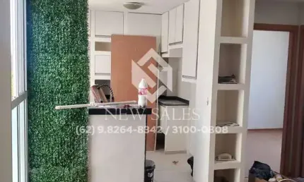 Apartamento 2 quartos, 53m², armários planejados- aparecida de goiânia