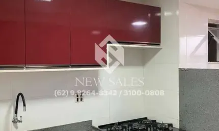 Apto- 3 quartos, armários, 1 vaga, lazer completo- aparecida de goiânia