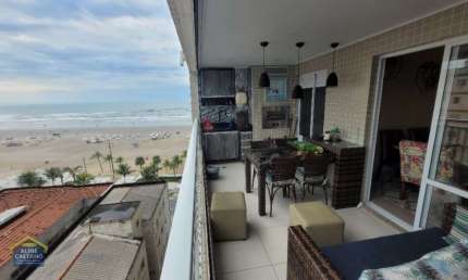 3 dorm. 2 vagas, finamente mobiliado, prédio frente mar! - Cód: ACT2923
