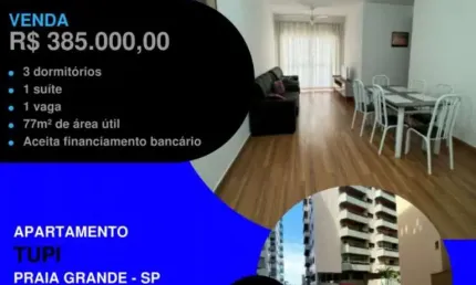 Aviso importante!! na quadra do mar - 3 dorms por apenas....