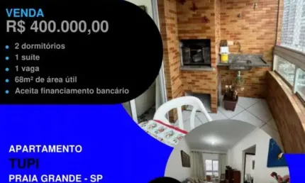 Aviso importante!! 2 dorms - sacada com churrasqueira