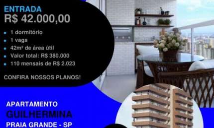 SEU MELHOR INVESTIMENTO NA GUILHERMINA! ENTRADA DIVIDIDA EM ATÉ 2 VEZES!