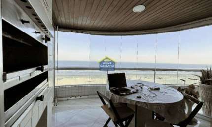 Apartamento Frente Mar na Guilhermina com 140,0ms útil! Mobiliado!