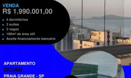 ESPIA SÓ - COBERTURA ALTO PADRÃO COM VISTA MAR ESTONTEANTE - É SÓ MUDAR