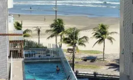 2 dormitórios, com vista mar, 50 metros da praia, lazer top