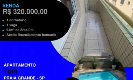 VOCÊ VIU? 1 DORM 1 QUADRA DO MAR - SACADA E LAZER POR APENAS...