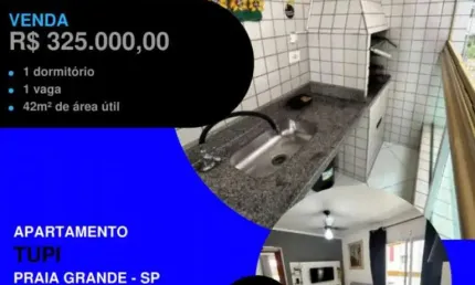 Olha isso - baixou!! na quadra do mar - 1 dorm - churrasqueira privativa
