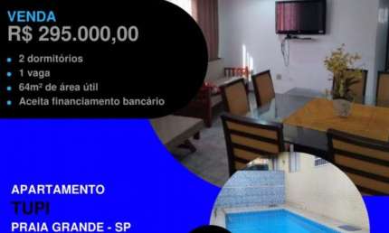 JÁ VIU ESTE? 2 DORMS MOBILIADO COM PISCINA - 2 QUADRAS DO MAR