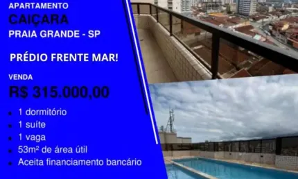 NÃO COMPROU AINDA?  1 DORM COM SUÍTE E SACADA EM PRÉDIO FRENTE MAR POR APENAS...