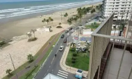 Frente mar - apto 02 dorm mobilaido c/ vista mar - 400 mil