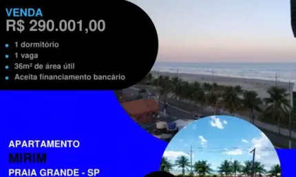Gente é prédio frente mar * 1 dormitório com vista livre