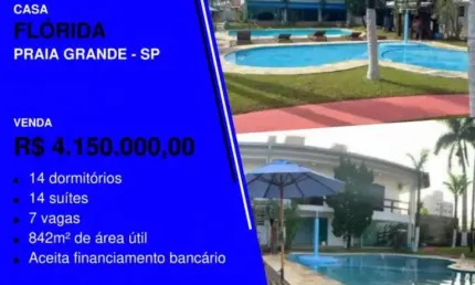 Casa com 14 quartos à venda na Rua Flórida, 51, Balneário Flórida, Praia Grande