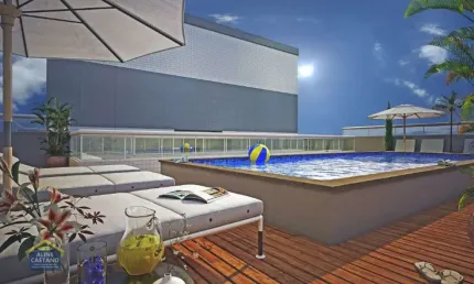 Oportunidade , na quadra da praia , 2 dorms 1 suíte apenas r$405 mil !!!