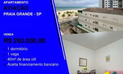 Este é pé na areia - 1 dorm lindo e reformado com vista mar e elevador por apenas..