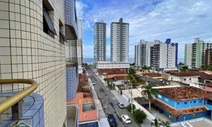 Caiçara - apto -1 dorm suíte c/ sacada vista mar  330 mil