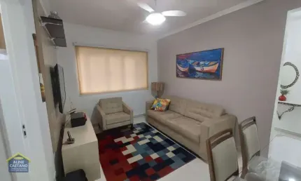 Prédio frente mar no canto - apto 02 dorms,  mobiliado 560 mil