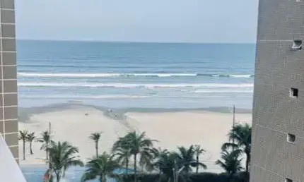 EMPREENDIMENTO FRENTE MAR, 2 DORMS 1 SUÍTE, 2 VAGAS, CHURRASQUEIRA A CARVÃO.